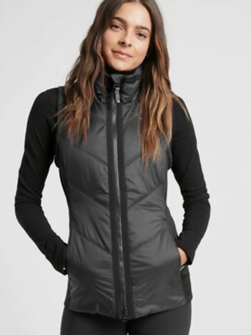Athleta Rock Ridge PrimaLoft Black Vest Woman's Small‎ MSRP $138.00 Outdoor
